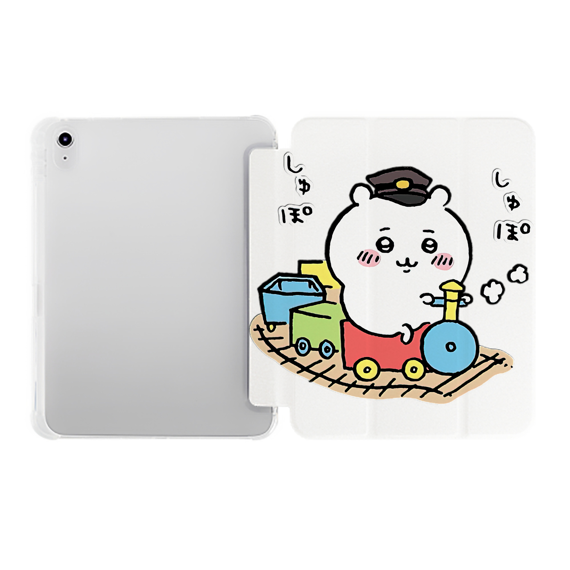 （画像用） ちいかわ ちいかわ Chii-kawa chiikawa IPad ケース ペン収納付き 三つ折りスタンド PUレザー×シリコン 対応機種9.5/10.5/10.9インチ